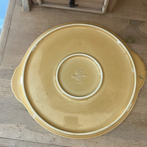 Vintage Pfaltzgraff Stoneware Cake Plate America Pattern Bird Handles USA 13” - Picture 4 of 8